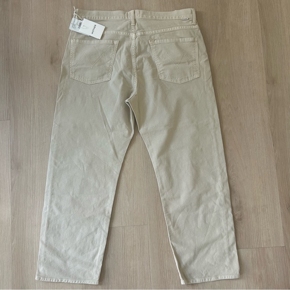 Mother The Ditcher Crop in Chalk Tapioca Size 32 - Picture 6 of 12